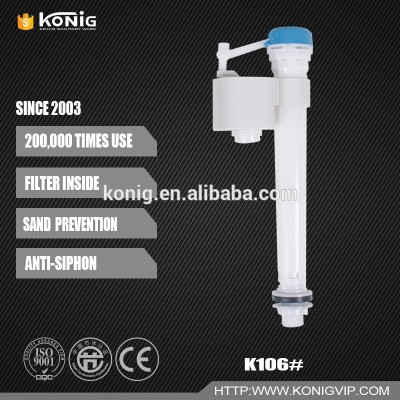 Adjust bottom fill valve anti-siphon type cistern flush mechanism